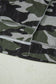 Brown Retro Camouflage Print Exposed Seam Patchwork Drop Shoulder Sweatshirt