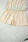 Apricot Colorblock Edge Drop Shoulder T Shirt and Skort 2Pcs Set