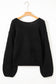 Bright Green Festive Bow Backless Bubble Sleeve Sweater