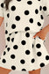 White Polka Dot Short Sleeve Top Casual Skort 2pcs Outfit
