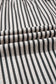 Black Stripe Scallop Trim Shirt Collar Half Button 3/4 Sleeve Long Dress
