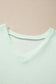 Wisteria V Neck Short Sleeve Plus Size Waffle Knit Top