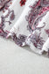 White Vintage Paisley Mock Neck T Shirt