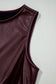 Wild Ginger Vegan Leather Sleeveless Mini Dress