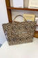 Brown Leopard PU Leather Water Proof Tote Bag