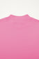 Sachet Pink Solid Color High Neck Oversize Tee