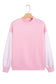 Black Plaid Sleeve Colorblock Loose Tunic Sweatshirt