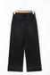 Dusk Blue Raw Hem Straight Leg Loose High Waist Jeans