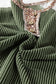 Dark Khaki Twisted Ribbed Leopard Lace Contrast Patchwork Long Sleeve Top