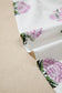 White Floral Print Split Neck Shirred High Waist Ruffle Hem Maxi Dress