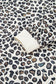 Khaki Plus Size Leopard Loose Pullover Casual Shorts 2pcs Outfit