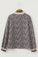 Khaki Leopard Print Half Zip up Blouse