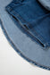 Ashleigh Blue Denim Pearl Embellished Elastic Waist Mini Skort