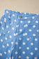 Sky Blue Polka Dot Print Patched Pocket Mid-rise Straight Leg Pants