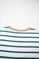 White Stripe Twisted Ribbed Patchwork Drop Shoulder Round Neck Sweatshirt