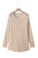 Coral Crochet Hollow-out Jumper Top Sweater