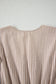 Khaki Stripe Flutter Sleeve Buttoned Front Slit Maxi Dress