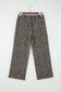 Yellow Leopard Straight Loose Leg Jeans