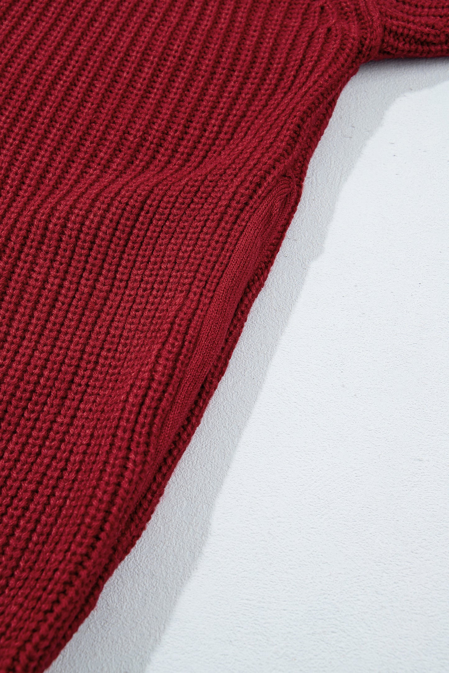 Red Dahlia Solid Color Knit Oversized Button Front Sweater Cardigan