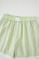 Green Gingham Plaid Button Detail Lace Trim Boxer Shorts