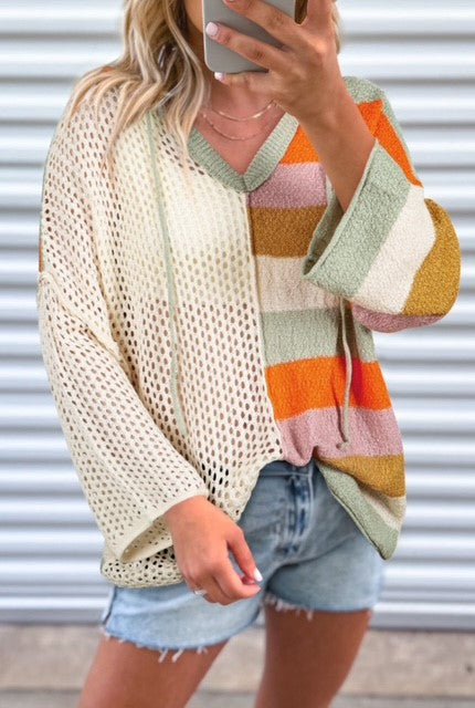 Colorblock Hooded Sweatshirt - Final Sale