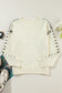 White Contrast Stitch Detail Ribbed Trim Sweater - Final Sale
