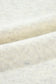White Contrast Stitch Detail Ribbed Trim Sweater