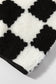 Black Checkered Sherpa Collared Jacket Vest