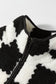 Black Checkered Sherpa Collared Jacket Vest