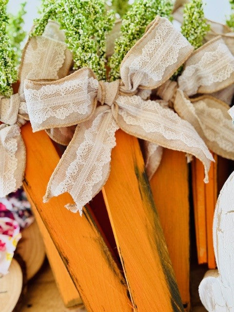 Handmade Wooden Carrots