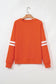 Tillandsia Purple Varsity Striped Detail Drop Shoulder Oversized Sweatshirt