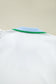 White Colorblock Edge Cap Sleeve Collared Top 2 Piece Skirt Set