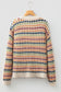 Gray Dotty Pattern Knit Button Front V Neck Sweater Cardigan