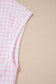 Pink Plaid Zip Neck Sleeveless Top Elastic Waist Shorts Casual Two Piece Short Set