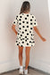 White Polka Dot Short Sleeve Top Casual Skort 2pcs Outfit