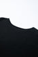 Black Asymmetric Neck Batwing Sleeve Shift Mini Sweater Dress
