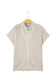 Jet Stream Solid Color Short Sleeve Zipper Knit High Neck Sweater