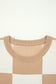 Light French Beige Checkered Pattern Loose Drop Shoulder Half Sleeve Sweater