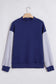 Black Plaid Sleeve Colorblock Loose Tunic Sweatshirt