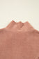 Camel Exposed Seam Side Pockets Half Zipper Baggy Sweatshirt