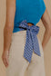 Myosotis Slim Knit Polka Dot Knot Back Cropped Sweater Tank