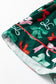 Green Festive Bow Print Long Sleeve Shirt and Pajama Short Set
