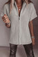 Jet Stream Solid Color Short Sleeve Zipper Knit High Neck Sweater