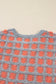 Pink Checkered Oversized Side Slit Sweater