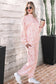 Pink Camo Print Jogger Pants Set