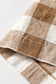 Brown Gingham Plaid Tie Elastic Waist Shift Pants