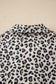 Brown Leopard Print Quarter Zip Corduroy Sweatshirt
