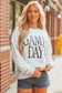 Red Vintage Washed GAME DAY Graphic Baggy Sweatshirt