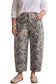 Multicolour Plus Size Camouflage Print High Rise Barrel Jeans