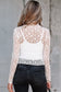 Ashleigh Blue Sheer Floral Lace Long Sleeve Slim Fit Top